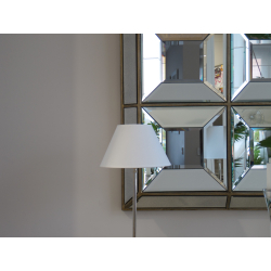 Abażur 25cm do lampki stojącej E27- biały chintz